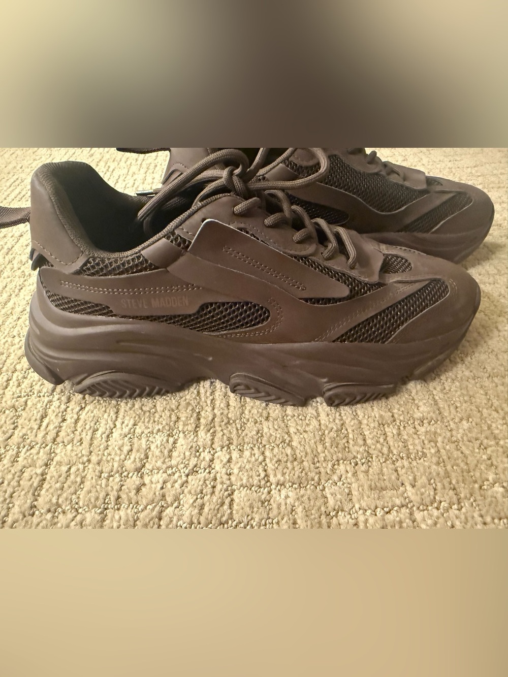 Steve Madden Possession Brown Chunky Sneakers Size 10 - Picture 4 of 8